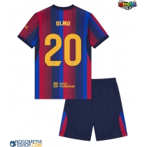 Otroški Nogometni dresi Barcelona Dani Olmo #20 Domači 2026-27 Kratek Rokav (+ Kratke hlače)